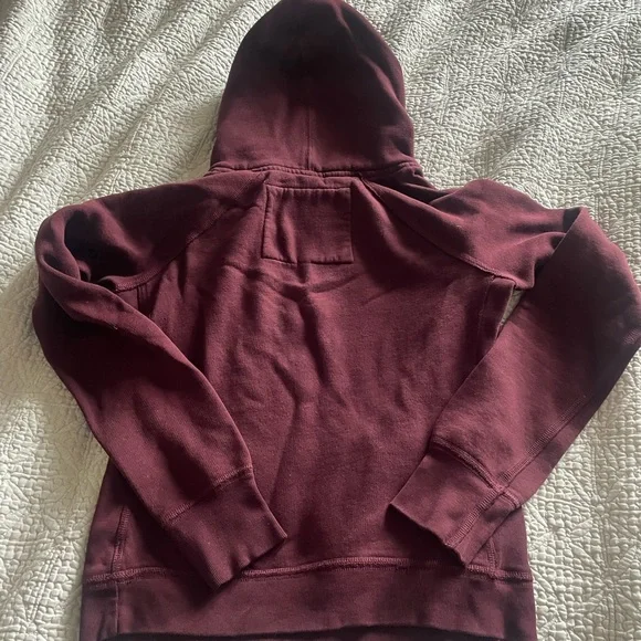 Y2k Abercrombie Burgundy Hoodie Medium - Picture 2 of 3